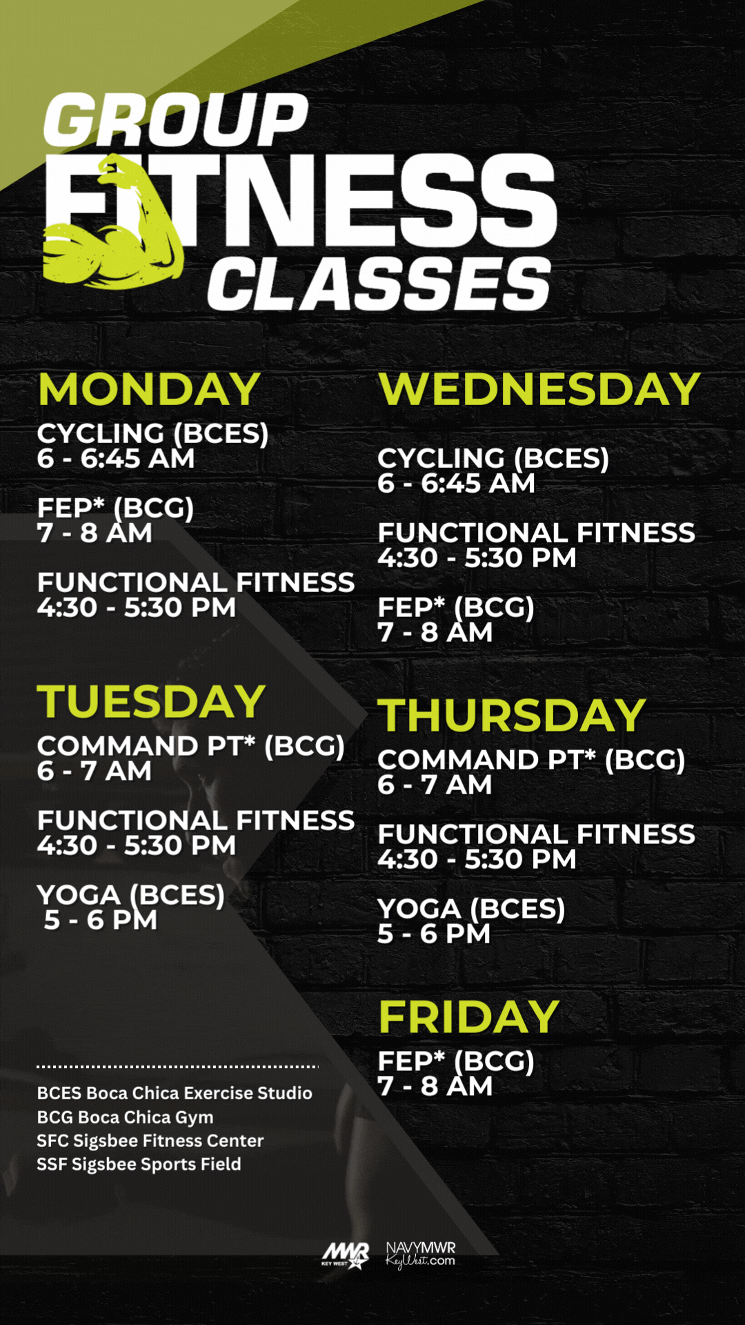 Fitness Schedule Story.gif