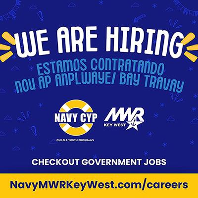 Were Hiring! Check out government jobs at navymwrkeywest/com/careers