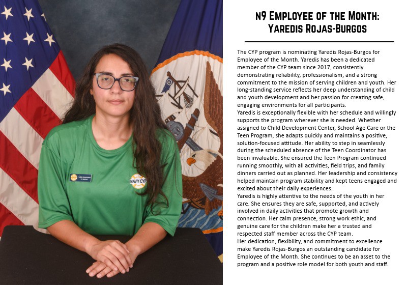 August employee of the month: Yaredis Rojas-Burgos