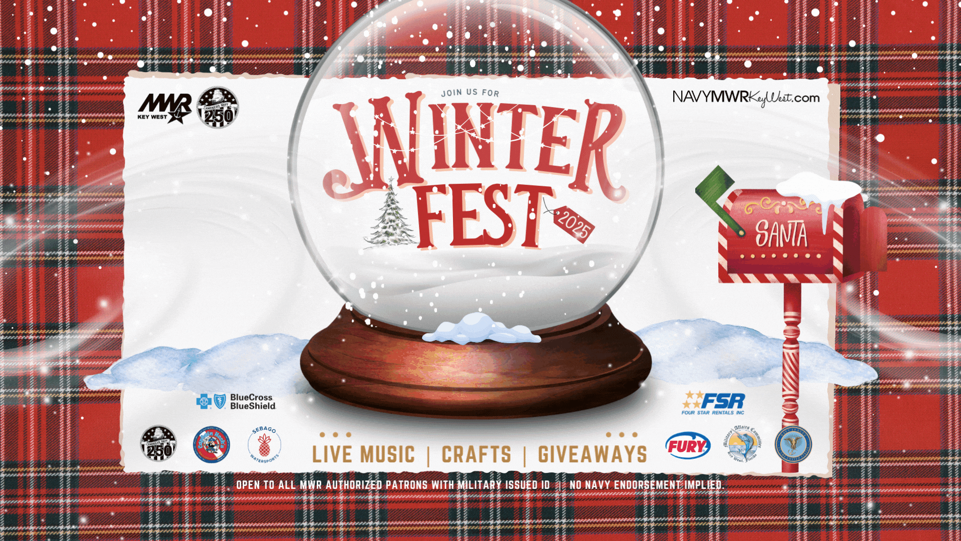 Winterfest scheduled for December 4 from 4 - 7 PM at the Sigsbee Community Center. 