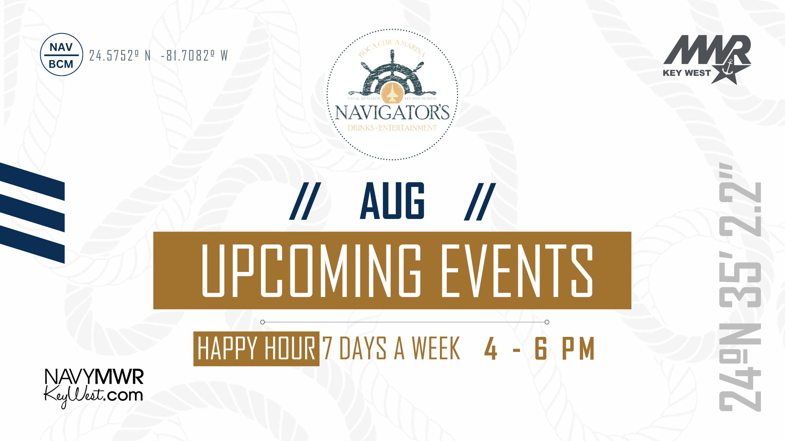 August Live entertainment at Navigator's Bar on Boca Chica