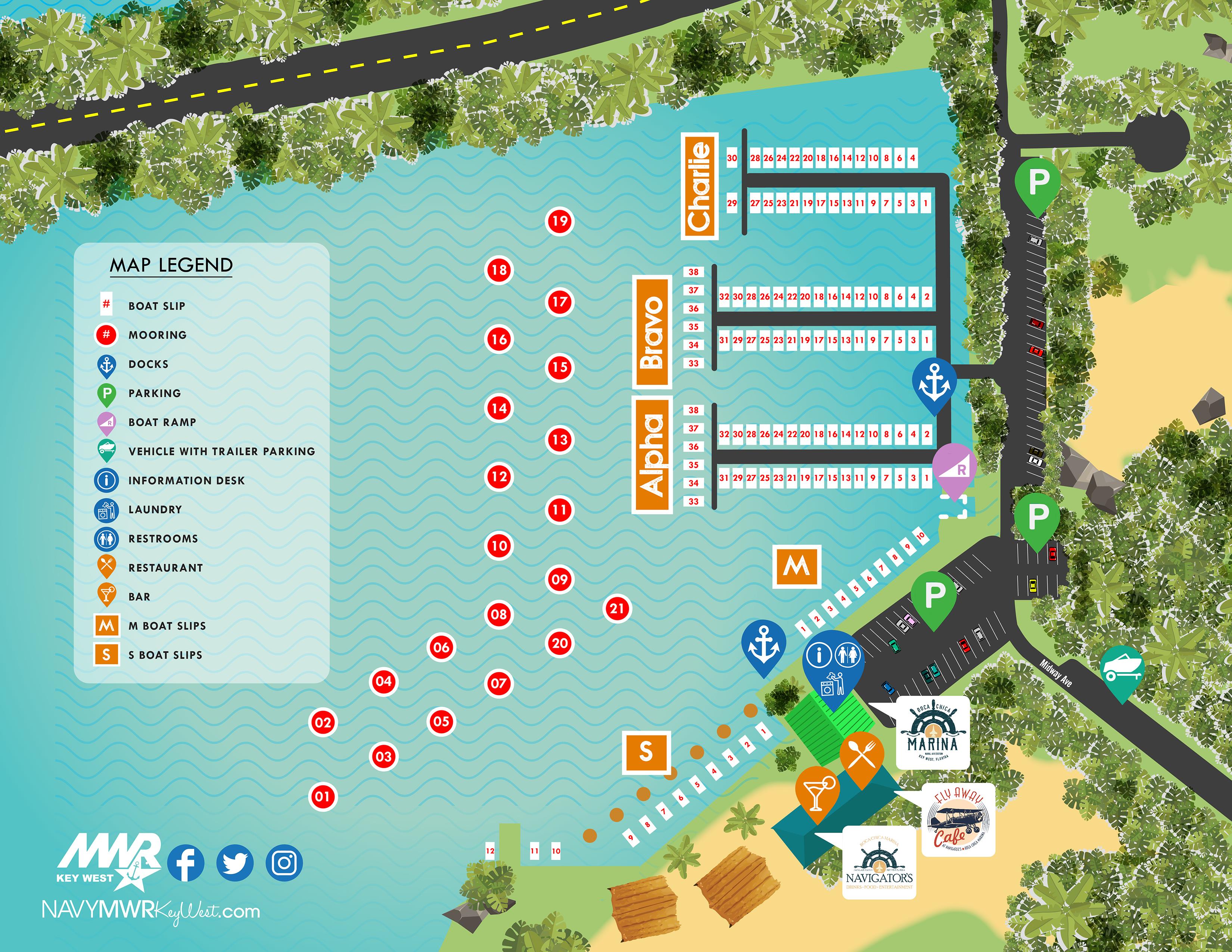 Boca Chica Marina Map