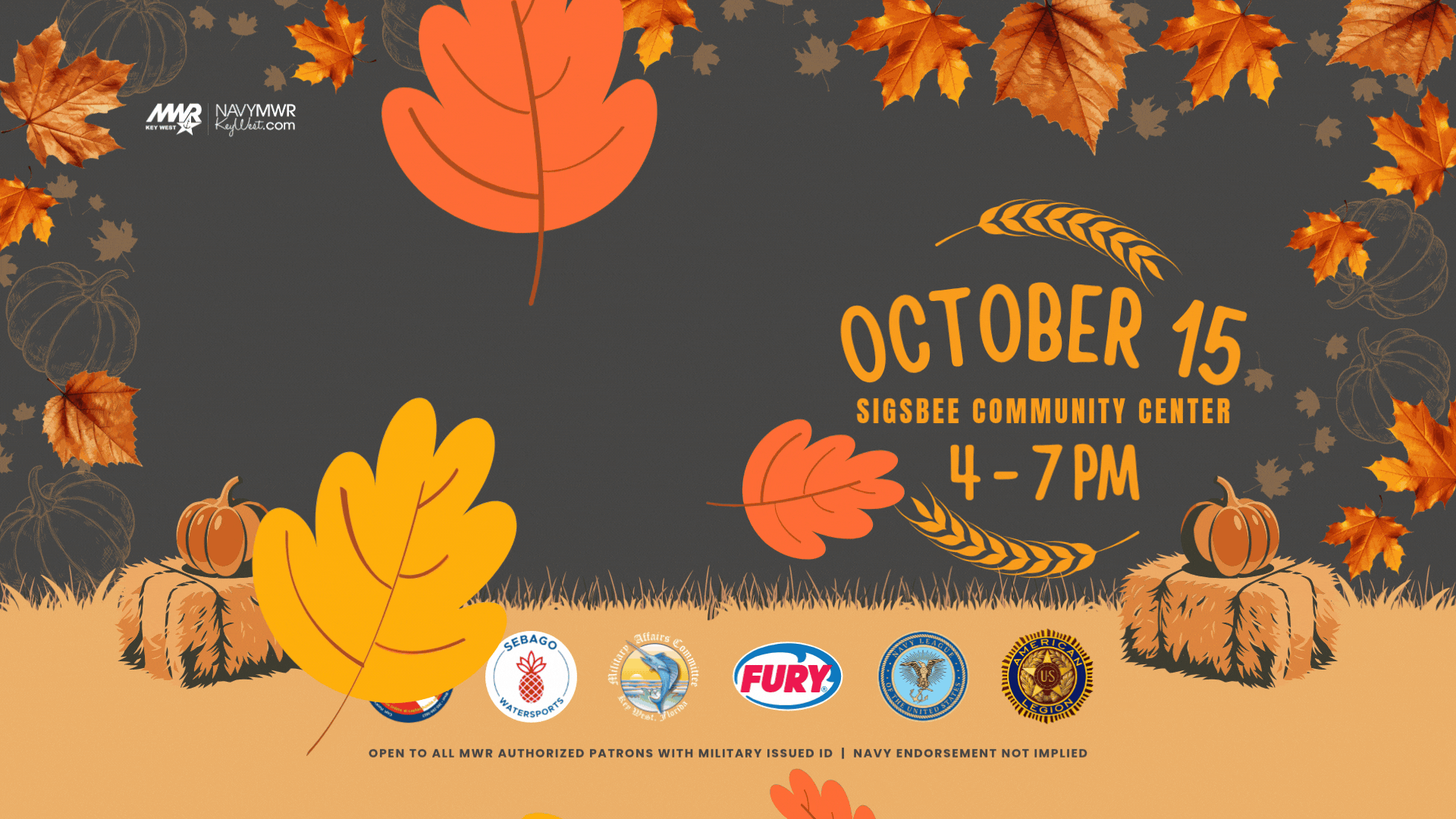 MWR is celebrating Oktoberfest on September 25 from 4 - 7 PM at Sunset Lounge Bar & Grill. Join us for LIVE entertainment, fun activities and more.